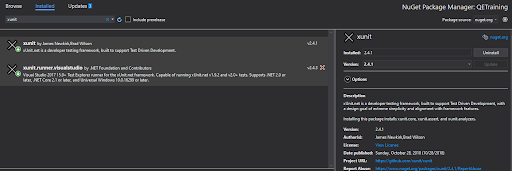 XUnit Nuget Package